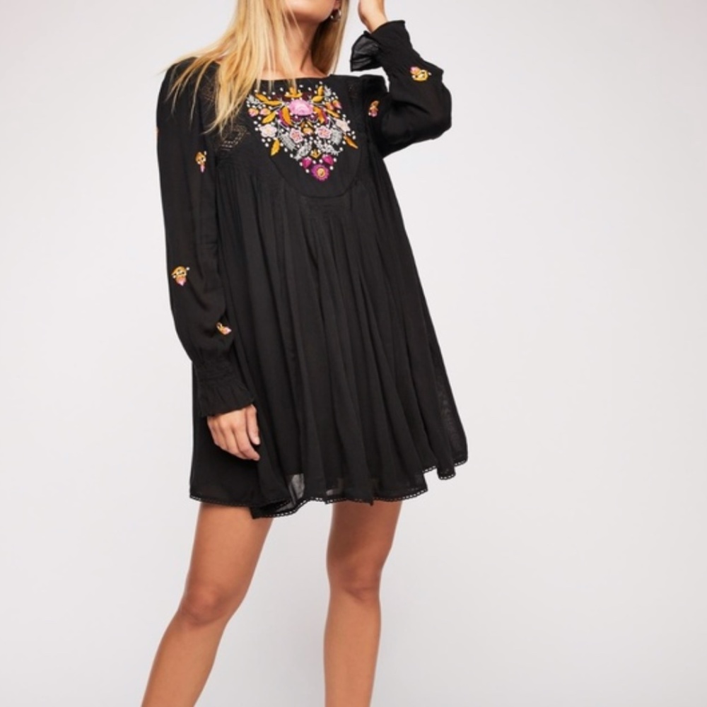 NWOT FREE PEOPLE Black Mohave Moya Dress